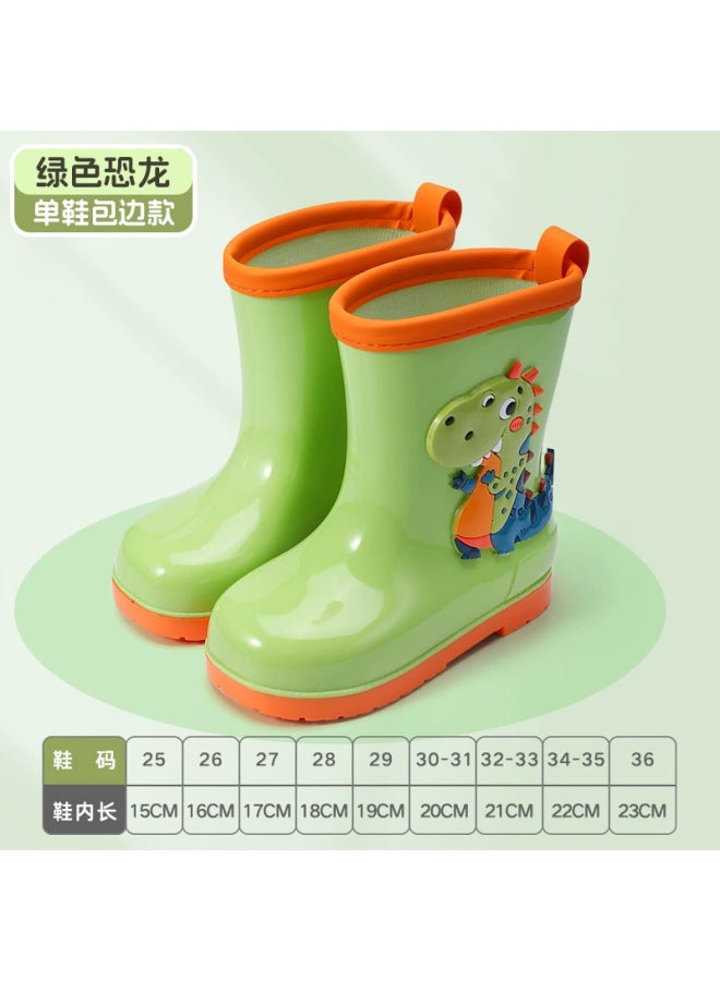 Ready Stock Children's Rain Boots, Thickened And Wear-resistant, Cartoon Waterproof And Non-slip Rain Boots For Boys And Girls, Warm Rain Boots