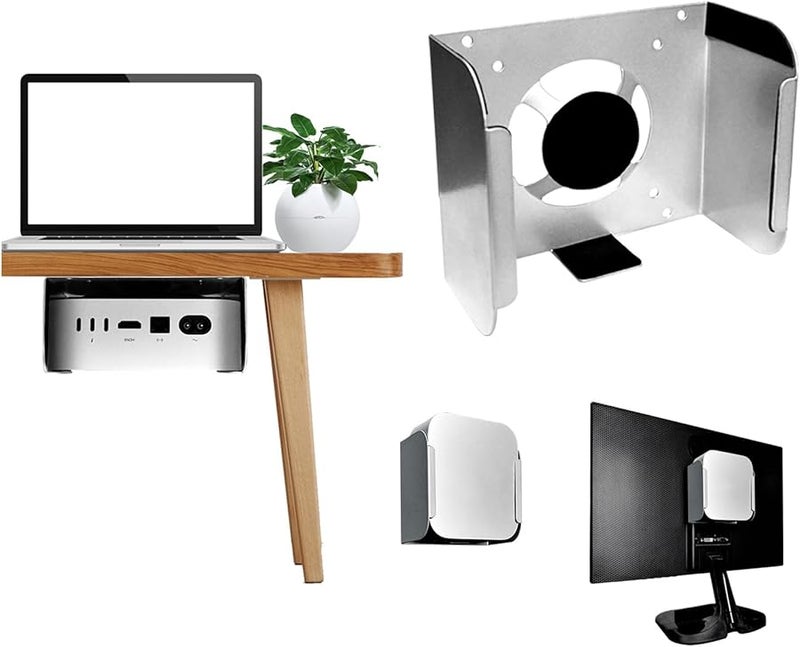 Metal Under Desk Mount Bracket Holder For Small Desktop Computer Easy Installation - Image 3