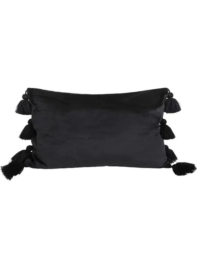 Retro Velvet Tassel Throw Pillow Cover 12x20 Inches Geometric Square Cushion Case Polyester - Image 1