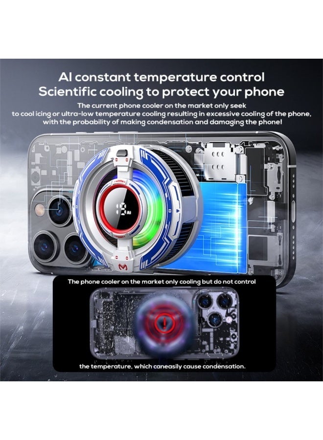 Memo مروحة رادياتور LED ملونة MEMO CX16 للهواتف والأجهزة اللوحية - تبريد سريع وفعال - Image 5