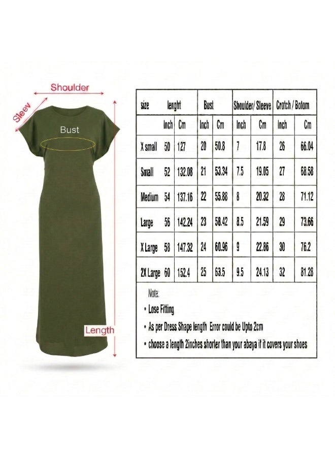 MA premium CEY Inner Abaya Pack ladies long modest maxi dress  causal/formal  under abaya (jalabiya) relaxed soft body touch breathable suitable to wear all seasons (Sizes from S to XL) - Image 5