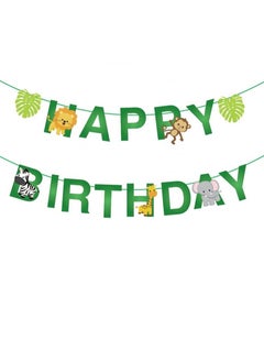 Highland Jungle Theme Happy Birthday Banner for Decoration  - Image 2