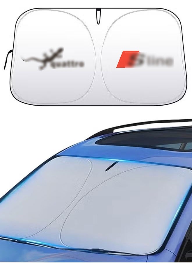 Occuwzz - Car Windshield Sun Shade Reflective Sunshade for Ultimate Protection  Overlapping Design Fits Small Sedans Hatchbacks - Image 1