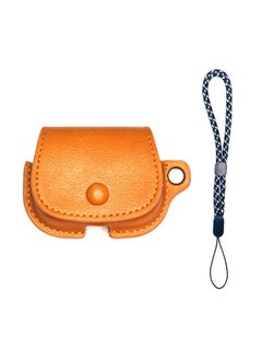 Case Cover For AirPods 3 Backpack Style PU Leather Earphone Protective Case with Lanyard Light Brown