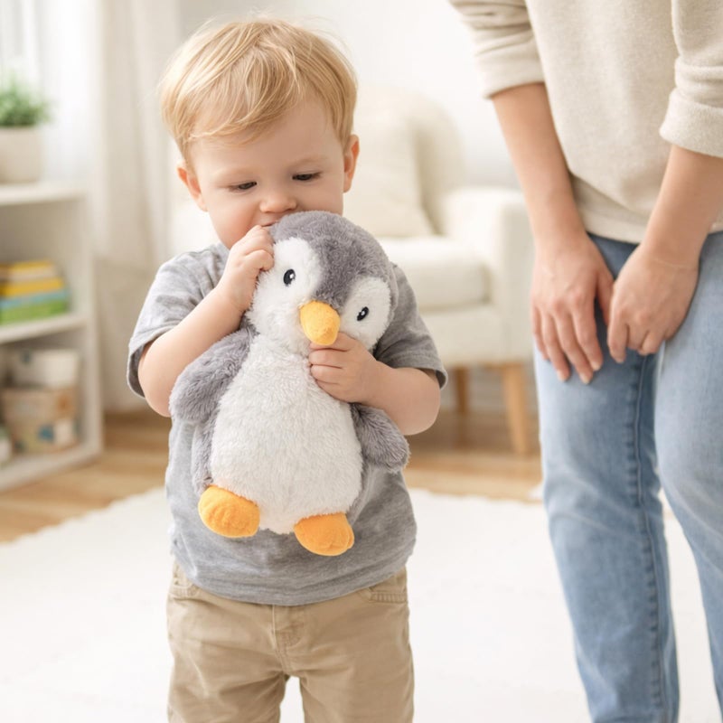 WEIGEDU King Penguin Stuffed Animals with Embroidered Eyes, Baby Penguin Plush Toys for Boy Girl Kids Birthday Christmas Bedtime Gifts, 12 inches - Image 5