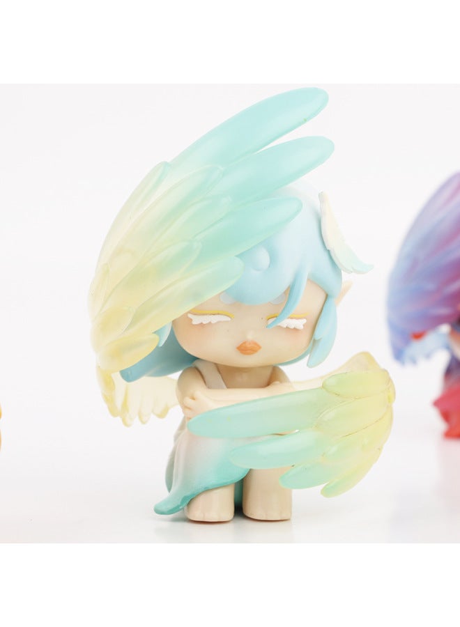 6 Divine Bird Princess Red Treasure Green Treasure Hand-made Doll Parrot Dantan Top For Flaming Phoenix Gashapon Cake Model-Color:18 Styles 3-8cm0.27kg-Height:9cm - Image 2