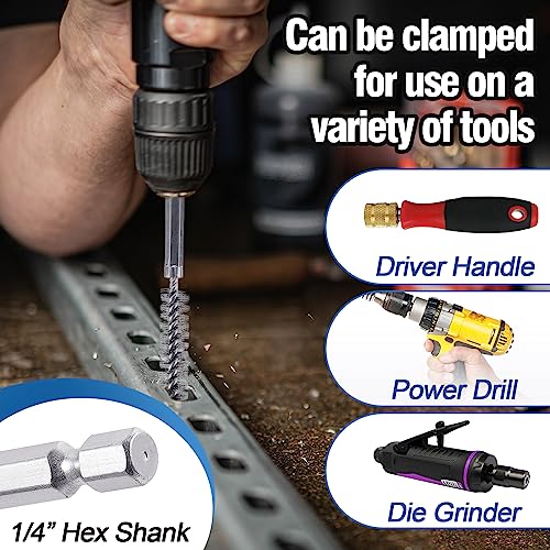 PAMASE 18pcs Wire Bore Brush Set with 1/4" Hex Shank for Power Drill - 6 Size (8/10/12/15/17/19mm) - Image 2