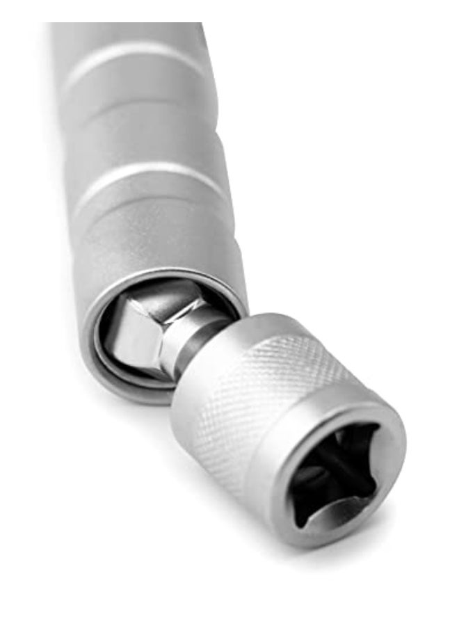 Generic QWORK 14mm&16mm Magnetic Swivel Spark Plug Socket, Thin Wall Magnetic Rotating 3/8" Drive 12 Point Standard Spark Plug Socket Removal Tool 360-degree Rotation for Maximum Flexibility  - Image 5