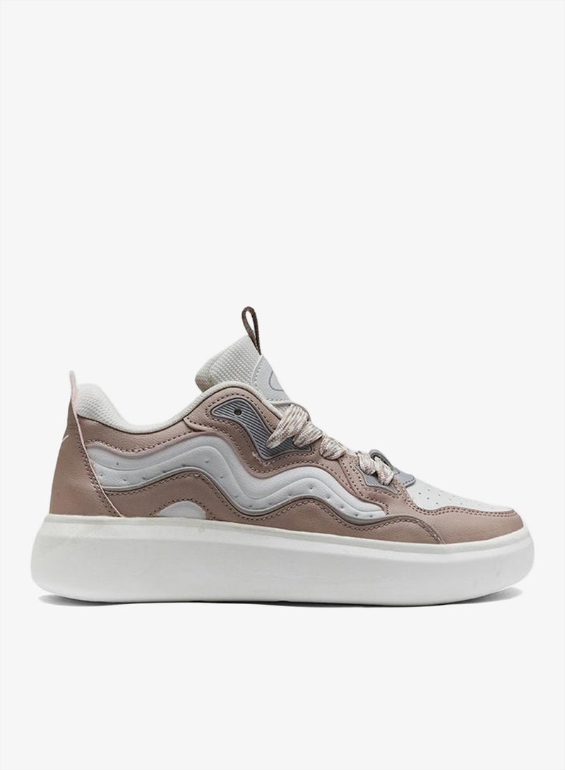 CAMPUS Women’s Cute Low Top Sneakers – Stylish Color-Block Design Shoes with Patterned Lace Detailing - Image 1