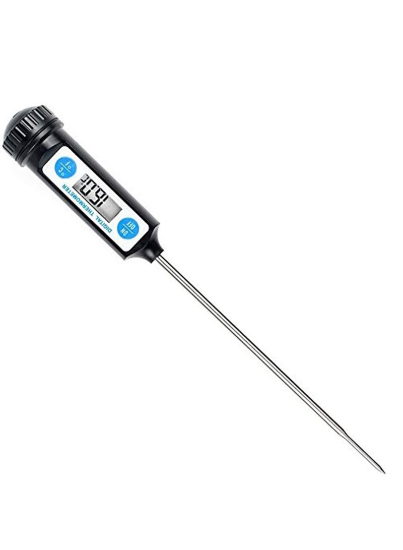SYOSI Cooking Thermometer   Digital Food Meat Candy Thermometer    DT 10 Instant Read Digital Cooking Meat Thermometer with Long Probe for Cooking BBQ Kitchen Grill Milk Black Color - Image 5