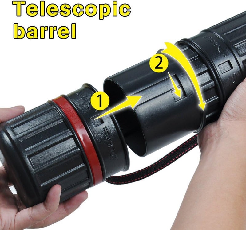 DEWEL Drawing Tube Blueprint Case Telescoping Art Tube Large Plastic Black Storage Tube Expands from 25 to 40 Inches Plastic Waterproof and Light Resistant Poster Tube with Strap - Image 3