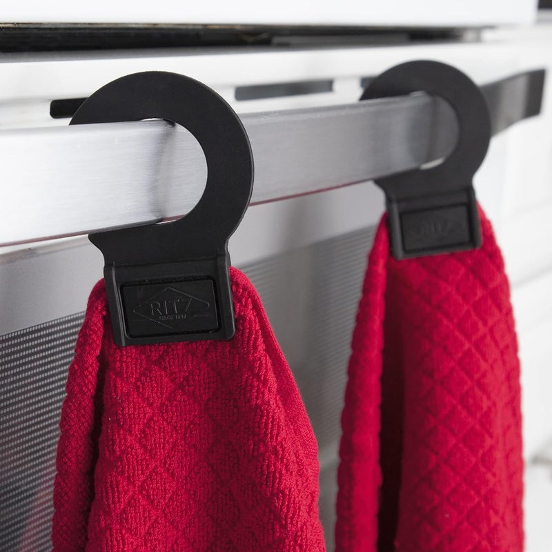 Ritz Premium Hook and Hang Towel, (2-Pack), 18" x 28", Long-Lasting Durable Rubber Hook, Highly Absorbent Super Soft Hand Cloths for Kitchen, Bathroom, Laundry Room, Paprika - Image 4