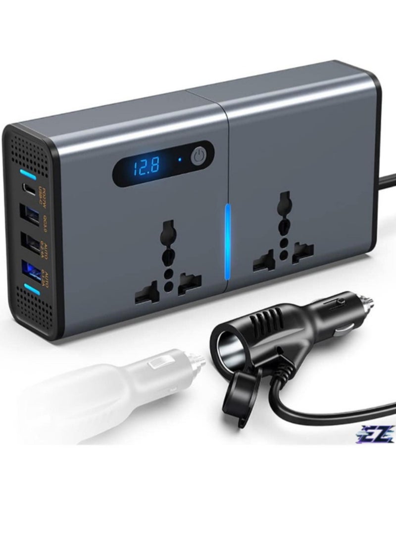 ELTRAZONE "Efficient 200W Car Inverter: Multi-Port Charger for Cars, SUVs, and Trucks"  - Image 2