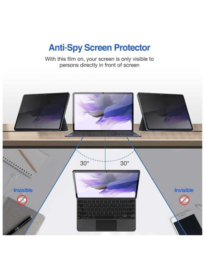 Privacy Screen Protector Compatible with Samsung Galaxy Tab S10 Ultra 2024 14.6 inch (SM-X920/X926) Anti-Spy Tempered Glass Tinted Screen Film Guard - Image 4