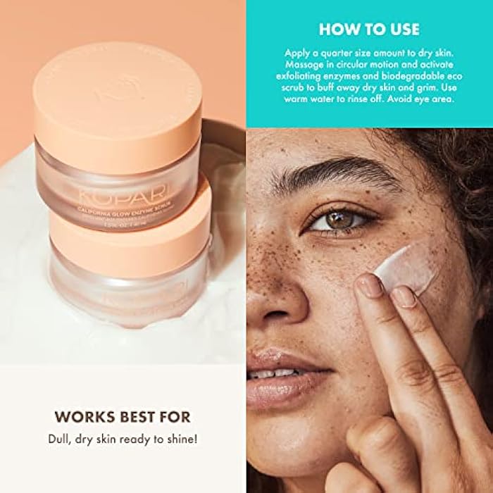 Kopari California Glow Enzyme Exfoliating Face Scrub, Clarifying & Brightening Skin Exfoliation Facial Scrub, Supports Anti-Aging, 100% Organic Coconut Oil, Cruelty Free, Vegan, 1.5 Fl Oz - Image 5