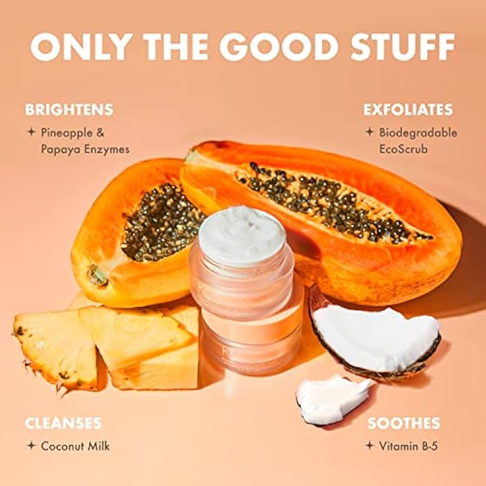 Kopari California Glow Enzyme Exfoliating Face Scrub, Clarifying & Brightening Skin Exfoliation Facial Scrub, Supports Anti-Aging, 100% Organic Coconut Oil, Cruelty Free, Vegan, 1.5 Fl Oz - Image 4