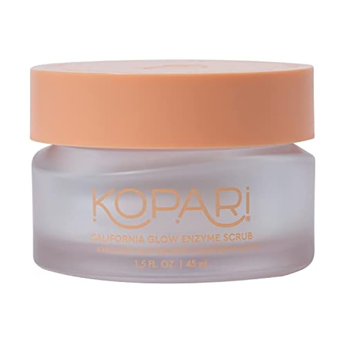 Kopari California Glow Enzyme Exfoliating Face Scrub, Clarifying & Brightening Skin Exfoliation Facial Scrub, Supports Anti-Aging, 100% Organic Coconut Oil, Cruelty Free, Vegan, 1.5 Fl Oz - Image 1