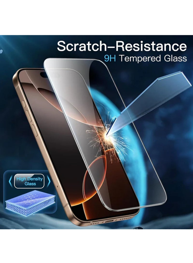 X-level 2Pack iPhone 17 Pro Max Screen Protector 6.9 Inch HD Easy Installation, Aerospace Grade Protection, Scratch Resistant, Anti-Fingerprint, Bubble Free, Case Friendly, 9H Tempered Glass Film Clear - Image 2