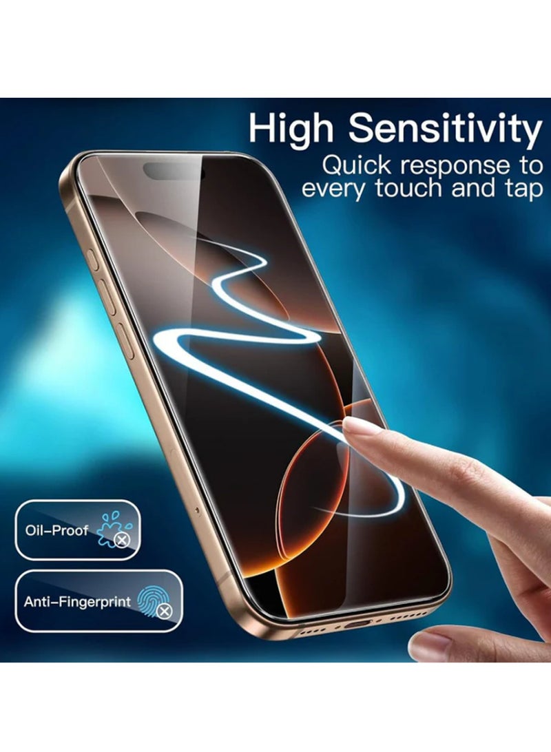 X-level 2Pack iPhone 17 Pro Max Screen Protector 6.9 Inch HD Easy Installation, Aerospace Grade Protection, Scratch Resistant, Anti-Fingerprint, Bubble Free, Case Friendly, 9H Tempered Glass Film Clear - Image 4