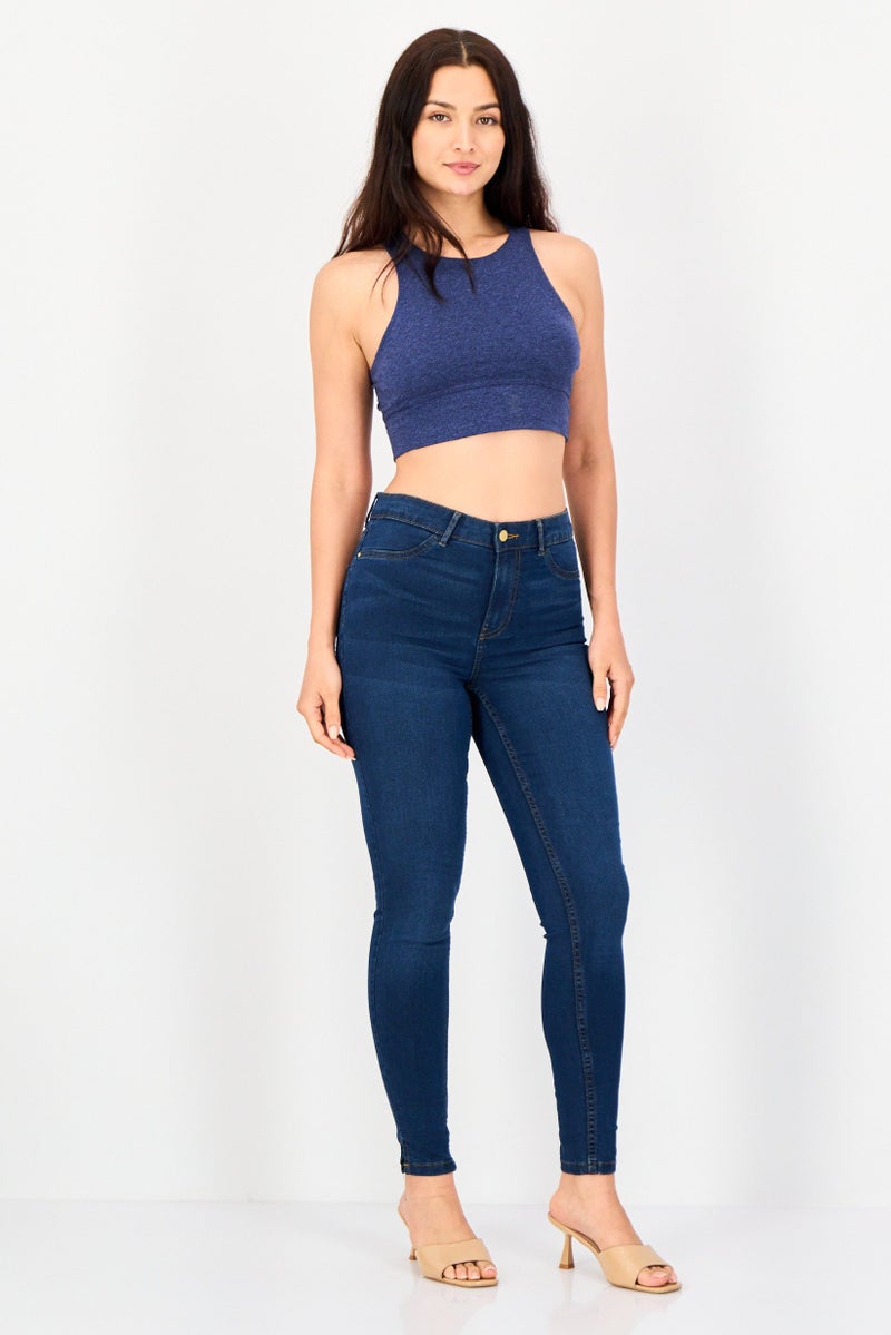 ONLY Jdy By Only Women Regular Fit Solid Straight Leg Jeans, Blue - Image 4