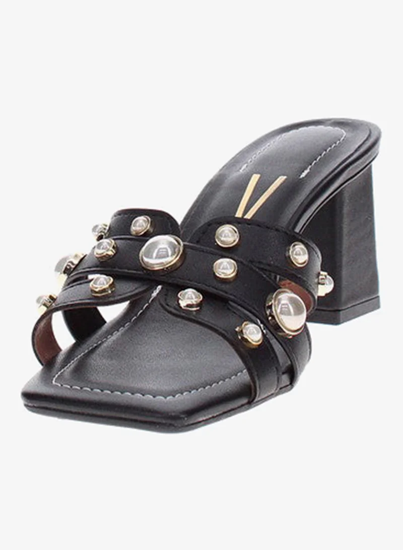 فيزانو صنادل بكعب متوسط للنساء - صنادل بكعب مفتوح من الخلف للبنات مع رباط للكاحل