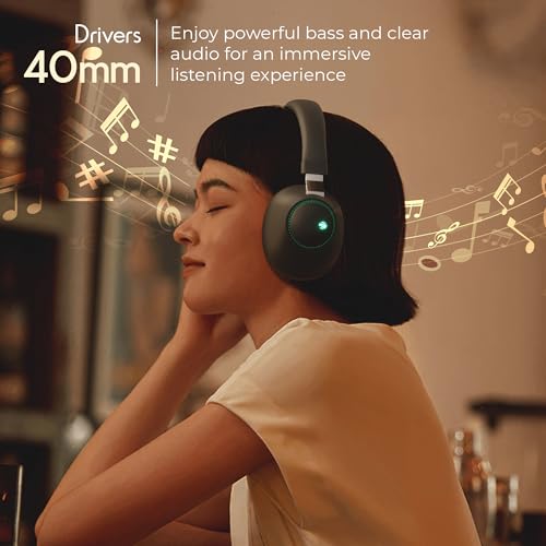 ZEBRONICS Duke (2026 Upgrade) Wireless Headphone, BT v5.3, Upto 60 hrs Playback, 40mm Drivers, Deep Bass, ENC, Gaming Mode, Dual Pairing, LED Lights, Media/Volume Control, Call Function (Black) - Image 3