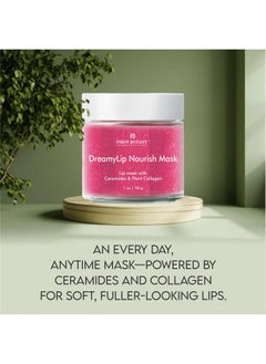 First Botany Lip Mask & Lip Balm 2 In 1 Nourishing & Hydrating Leaveon Overnight Lip Mask Or Lightweight Nonsticky Daytime Lip Care With Vitamin C Antioxidants Ceramides Collagen 1 Oz.  - Image 2