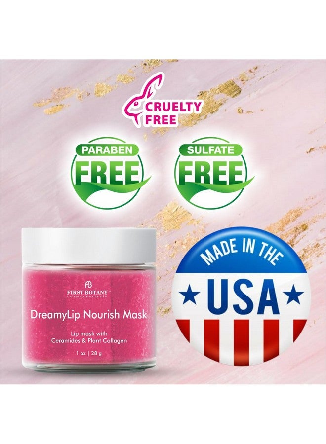 First Botany Lip Mask & Lip Balm 2 In 1 Nourishing & Hydrating Leaveon Overnight Lip Mask Or Lightweight Nonsticky Daytime Lip Care With Vitamin C Antioxidants Ceramides Collagen 1 Oz. - Image 4