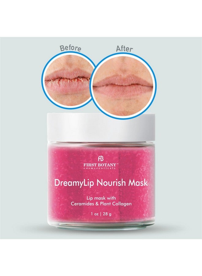 First Botany Lip Mask & Lip Balm 2 In 1 Nourishing & Hydrating Leaveon Overnight Lip Mask Or Lightweight Nonsticky Daytime Lip Care With Vitamin C Antioxidants Ceramides Collagen 1 Oz. - Image 5
