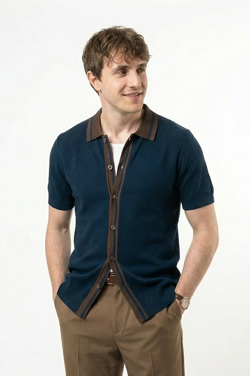 SNITCH Teal Textured Half Sleeve Relaxed Shirt