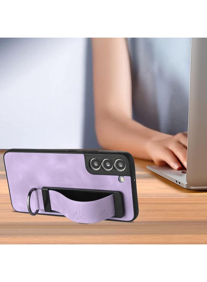 S-TOP Case For Samsung Galaxy S22+ 5G Wristband Holder Leather Back Phone Case - Image 4