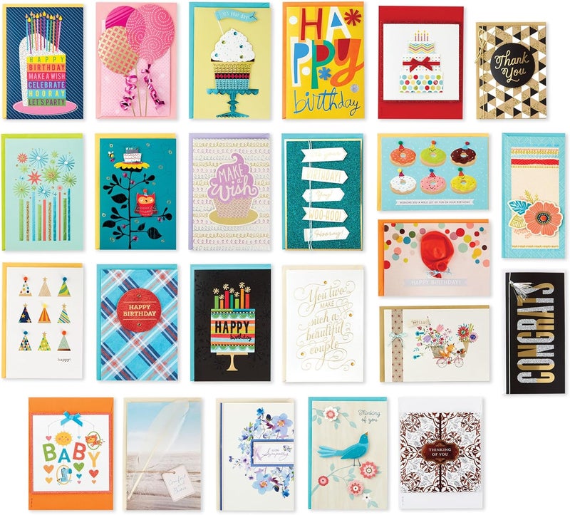 Hallmark Pack of 24 Handmade Assorted Boxed Greeting Cards - Modern Floral Design for Various Occasions - Image 5