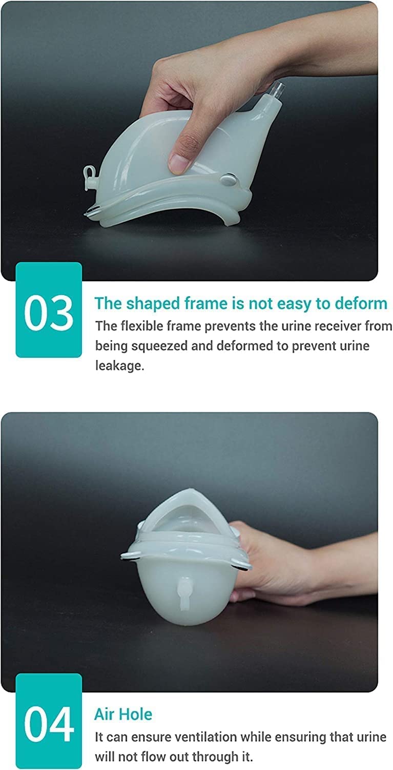 klarako Urine Collector, Silicone Urine Collector With Elderly,Urine Catheter Bags With Urine Catheter For Bladder Control Devices Bladder-Control-Devices Bags (Elderly Men Type) - Image 5