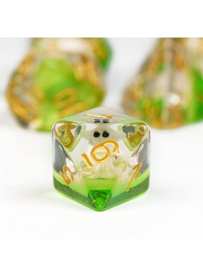 cusdie 7Die Dnd Dice Polyhedral Dice Set Filled With Animal For Role Playing Game Dungeons And Dragons D&D Dice Mtg Pathfinder (Spirit)  - Image 3