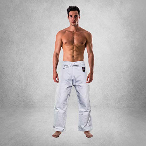 FUJI Unisex Adult Standard BJJ Gi Pants, White, A3 - Image 4