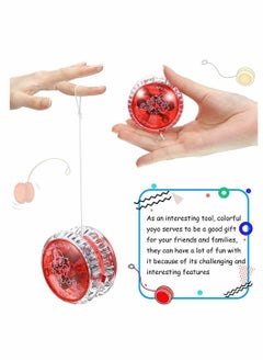 KASTWAVE 6 Pieces LED Light Yo-Yo, Plastic Responsive Yoyo Entertaining Yoyo for Beginner Party Favors, Kids Party Favors Funny Kid Toys Game, Goodie Bag Fillers Classroom Rewards (Random Colors)  - Image 5