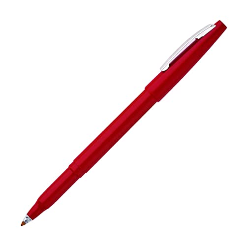 Pentel Rolling Writer Pen, 0.8 Millimeter Cushion Ball Tip, Red Ink, Box of 12 (R100-B) - Image 4
