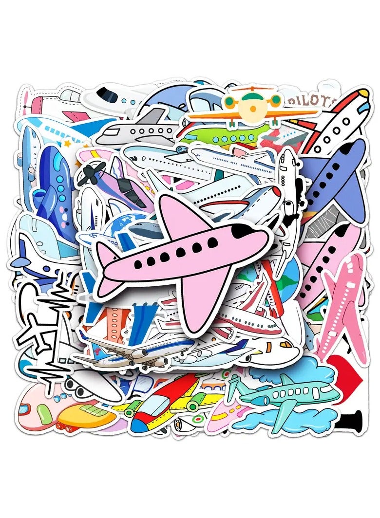 Goolsky 50pcs Plane Love Doodle Cool Aesthetics Cute Funny Cartoon Waterproof Stickers Pack For Adults Teen Girl For Suitcase Water Bottle Phone Laptop Skateboard Luggage Party Decoration  - Image 3