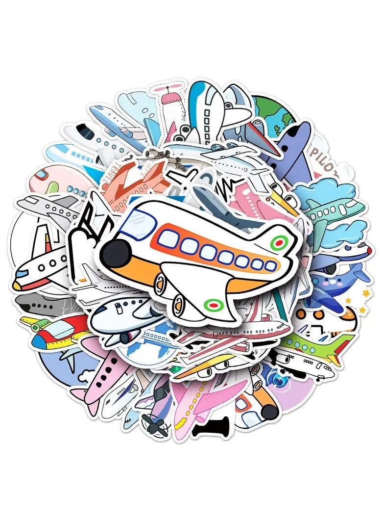 Goolsky 50pcs Plane Love Doodle Cool Aesthetics Cute Funny Cartoon Waterproof Stickers Pack For Adults Teen Girl For Suitcase Water Bottle Phone Laptop Skateboard Luggage Party Decoration  - Image 4