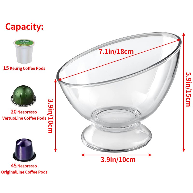 MOLIGOU Coffee Pod Holder Bowl, Coffee Capsule Container, Coffee Pod Storage Organizer for Kitchen Counter - Image 3