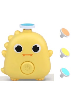 Twisoo Electric Baby Nail File Trimmer Kit – Ergonomic, Quiet Baby Nail File with 3 Safe Grinding Heads, Harmless Design for Infants’ Toenails & Fingernails Cartoon Shape (Yellow)