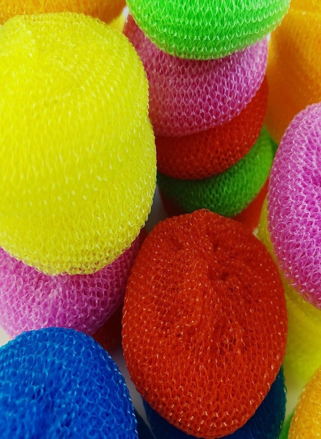 TIHOOD 30PCS Scrubbing Pads Non Scratch Dish Scrubber Round Scouring Pad Assorted Color Washing Scrubbers Kitchen Cleaning Tools Pot Scour for Household - Image 4