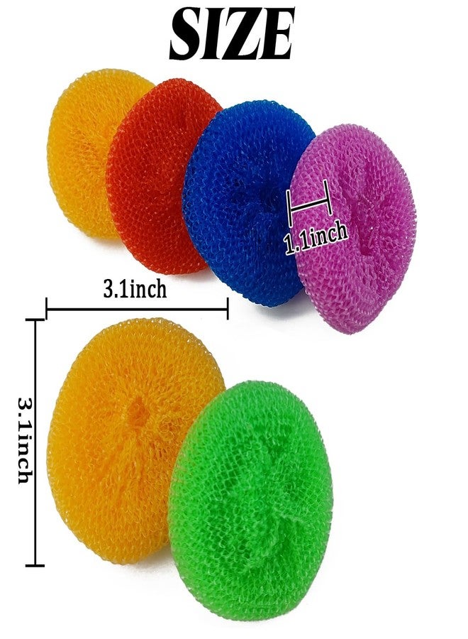 TIHOOD 30PCS Scrubbing Pads Non Scratch Dish Scrubber Round Scouring Pad Assorted Color Washing Scrubbers Kitchen Cleaning Tools Pot Scour for Household - Image 2