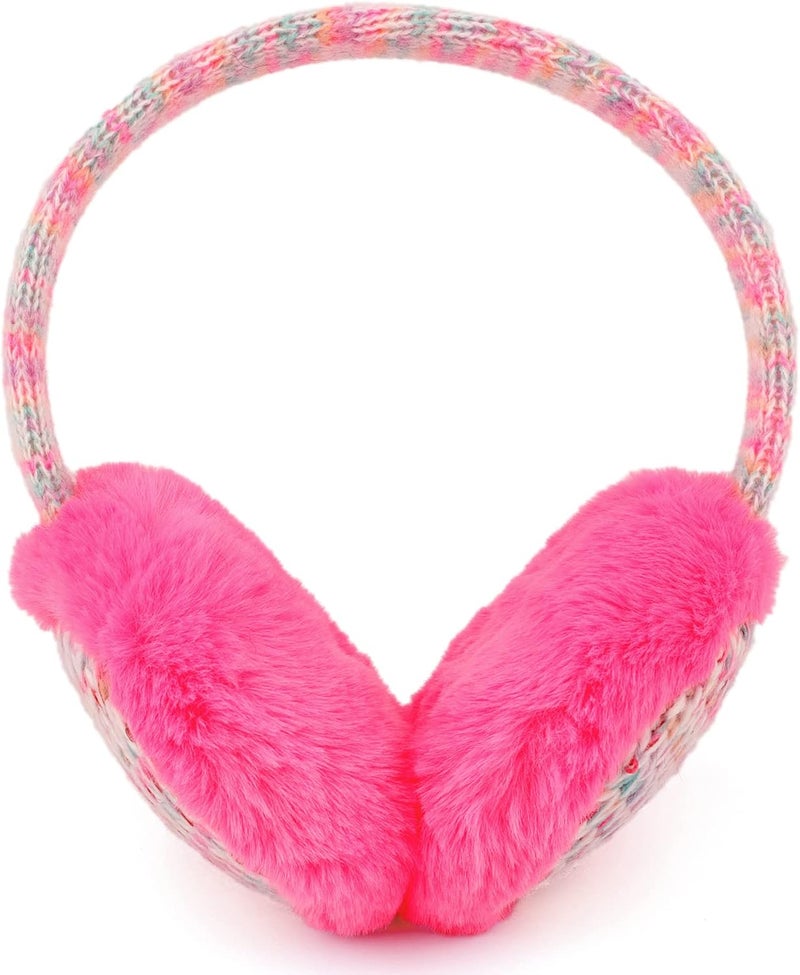 F Flammi Kids Knit Earmuffs Winter Outdoor Furry Ear Warmers for Boys Girls from Toddler to Big Kids - Image 5
