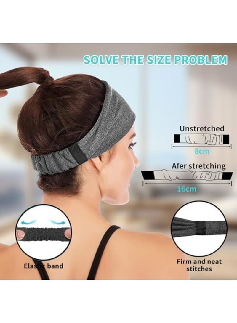 SYOSI Comfortable Bluetooth Sleep Headphones for Women, Gray Multi-Functional Headband with Ultra-Thin Speakers, Perfect for Side Sleepers, Sports and Sleep Mask Combo - Image 5