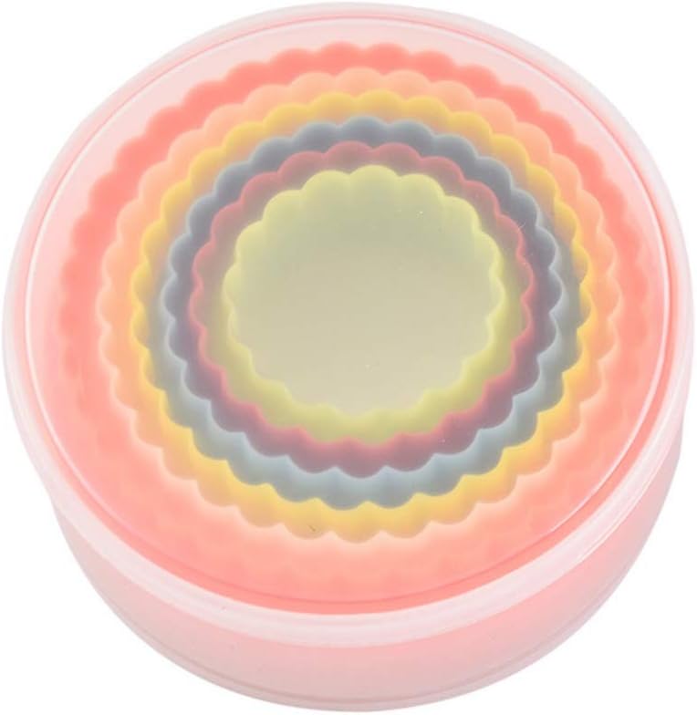 woobles Fondant Molds Fondant Molds 2 Sets Cookie Cutter Plastic Sandwich Cookie Cutters Shapes Mini Vegetable Fruit Cutter Set for Party Supplies Fudge Molds Circle Stencil - Image 5