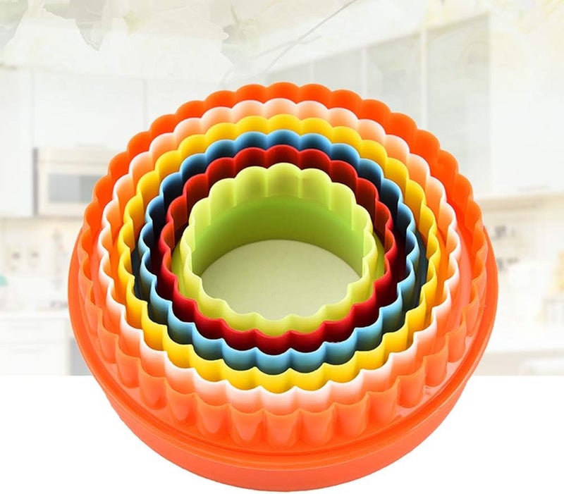 woobles Fondant Molds Fondant Molds 2 Sets Cookie Cutter Plastic Sandwich Cookie Cutters Shapes Mini Vegetable Fruit Cutter Set for Party Supplies Fudge Molds Circle Stencil - Image 2