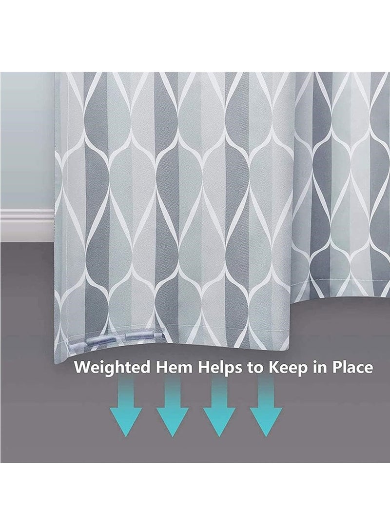 Excefore Grey Fabric Shower Curtain, Simple Fabric Shower Curtain Liner Set with Plastic Hooks, Waterproof Design and Polyester, Quick-Drying, Weighted Hem,Durable and Washable, 72 x 72 inch - Image 3