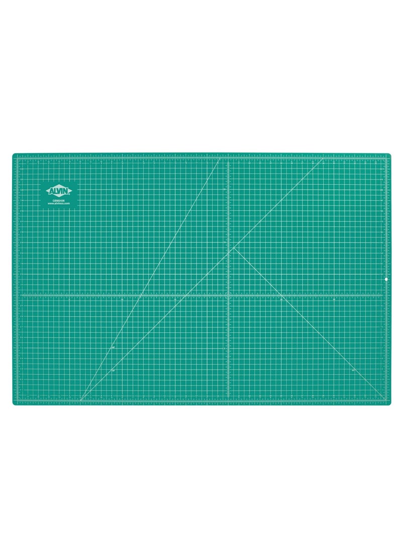 Alvin ALVIN GBM SelfHealing Cutting Mat 24 x 36 inch  DoubleSided GreenBlack  5Layer Gridded Surface for Arts Crafts and Sewing  Model GBM2436 