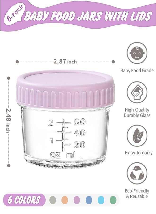 6 Pcs Glass Food Storage Containers, 4oz Glass Small Spice Jars with Lids, Food Containers, Mini Dip Sauce Containers, Leak-Proof, for Snacks, Dips, Salad, Spices - Image 2